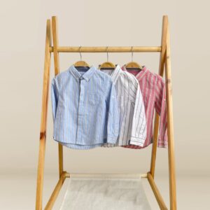 Atasan 3-7 Tahun Kemeja Stripes 3 Warna