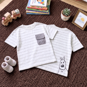 Tshirt 2-5 Tahun Stripes Pocket 2 Warna