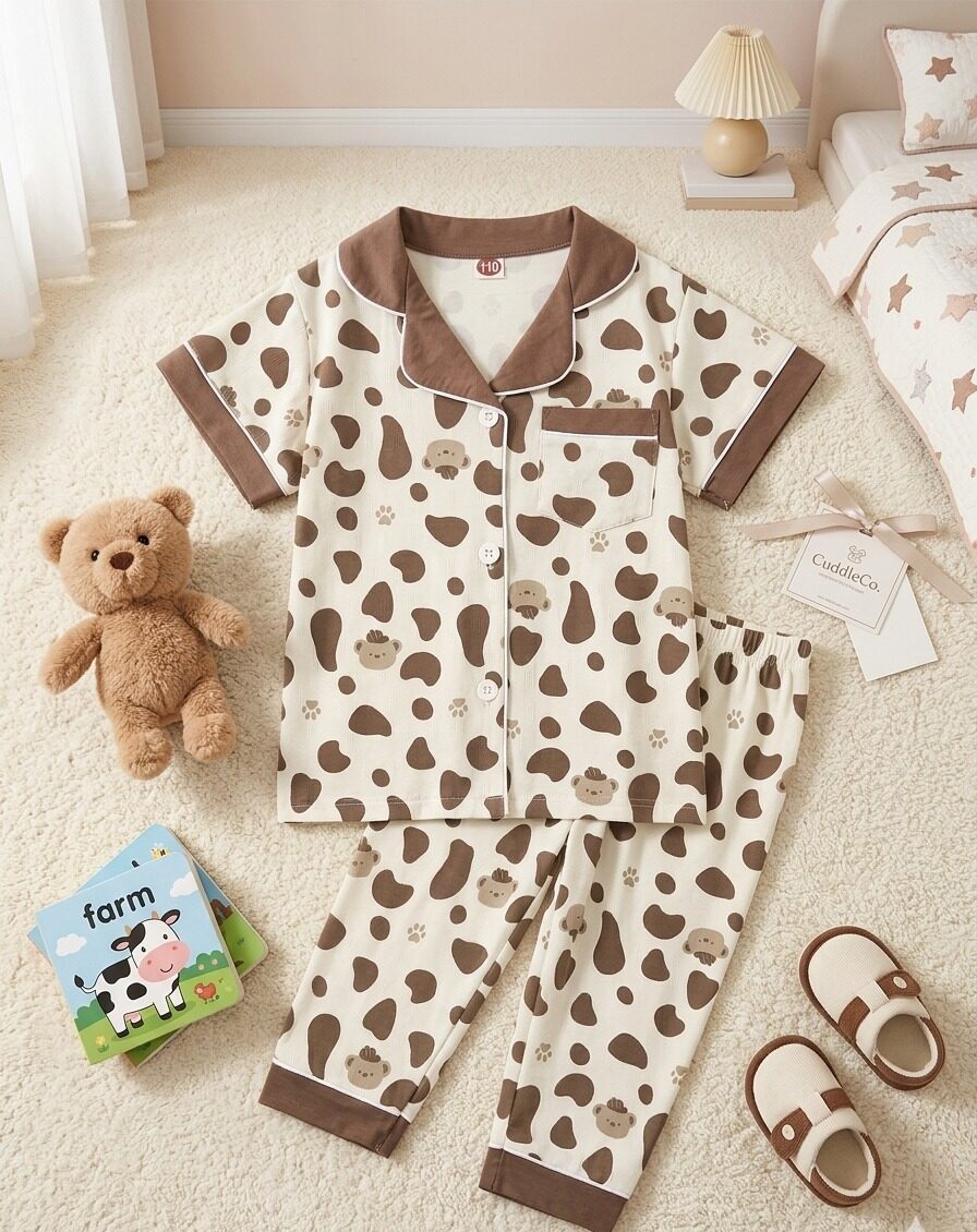 Baju Tidur 2-10 Tahun Bear Dot