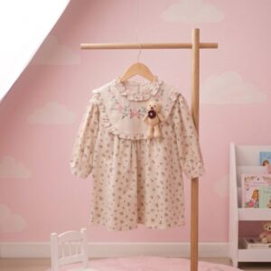 Dress Usia 2-7 Tahun Ruffle Bordir Boneka