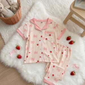 Baju Tidur 1-9 Tahun Motif Pita