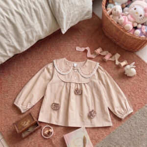 Atasan 2-6 Tahun Blouse Flower Collar Brown