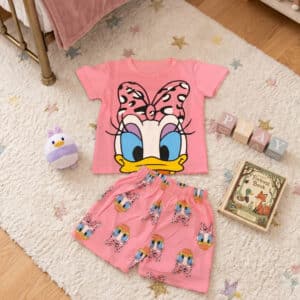Baju Tidur 1-9 Tahun Motif Leopard Daisy