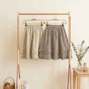 Rok 4-8 Tahun Motif Plaid Umpak 2 Warna