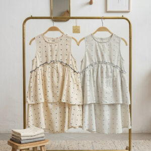 Dress 4-8 Tahun Embroidery Ruffle Kutung 2 Warna