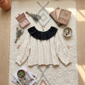 Atasan 4-8 Tahun Blouse Flower Black