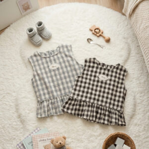 Atasan 4-8 Tahun Blouse Kutung Plaid 2 Warna