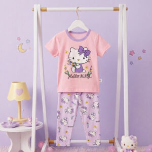 Baju Tidur 1-9 Tahun Motif Hello Kitty