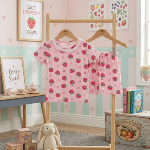 Baju Tidur 1-9 Tahun Motif Strawberry