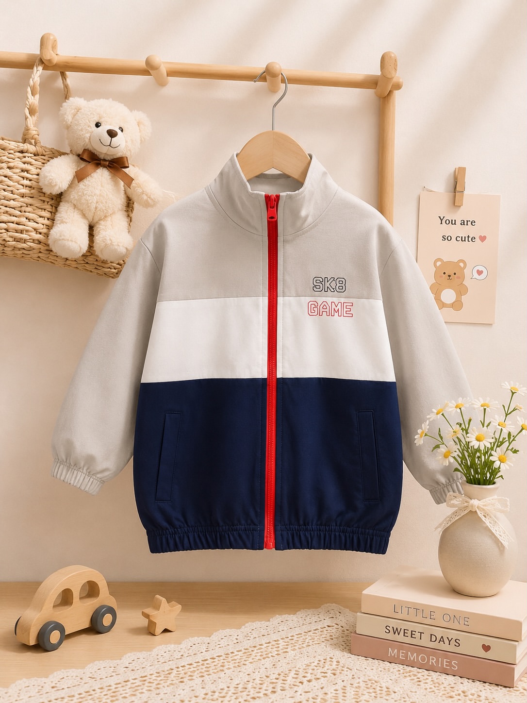 Jaket 2-5 Tahun Motif SK8 Game Navy