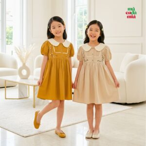 Dress 4-8 Tahun Bordir Bunga Korean Style