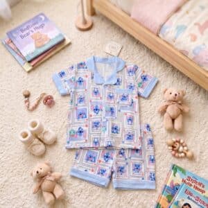 Baju Tidur 3-9 Tahun Motif Stitch