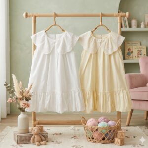 Dress Usia 2-6 Tahun Big Collar 2 Warna