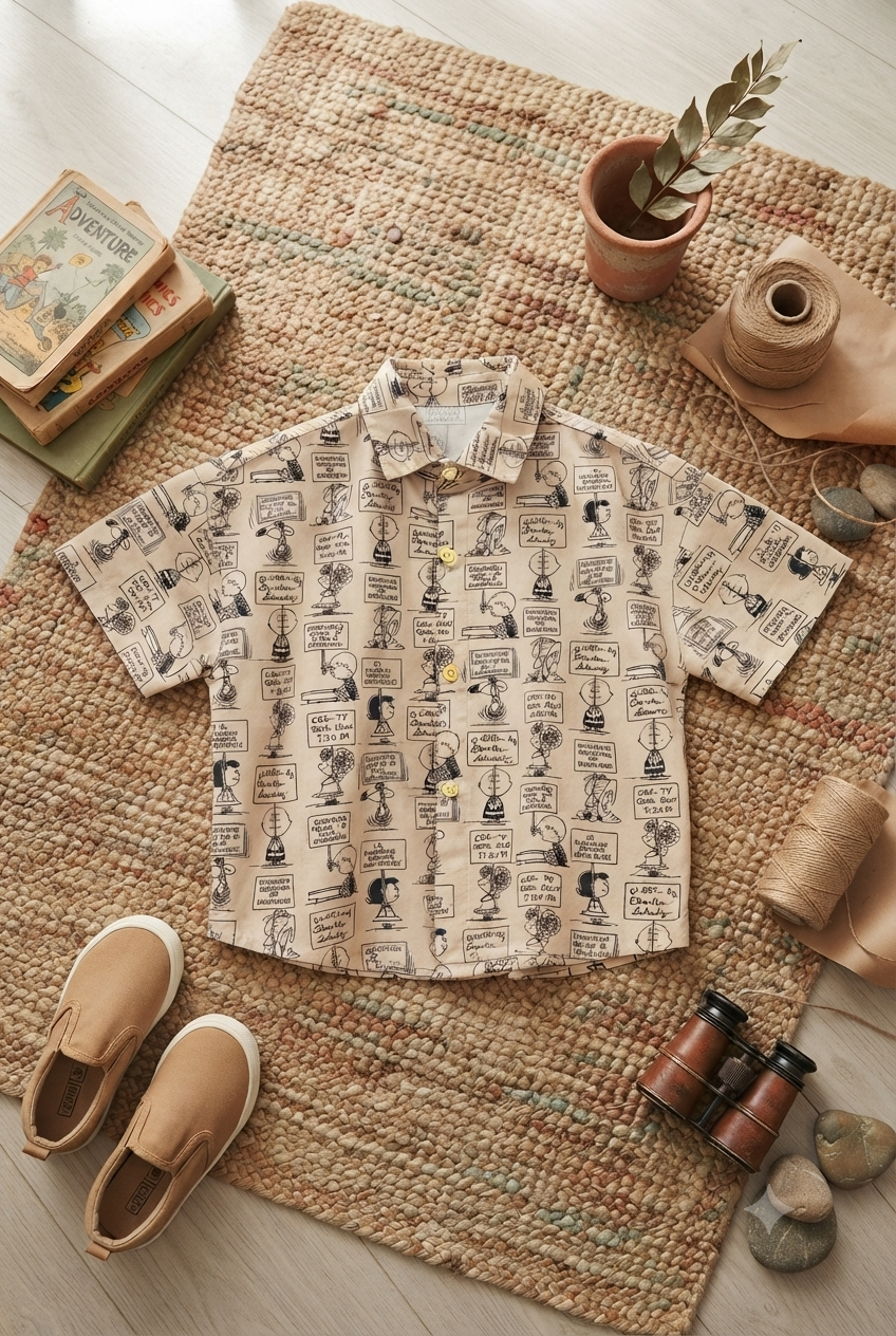 Atasan 2-5 Tahun Kemeja Motif Charlie Brown