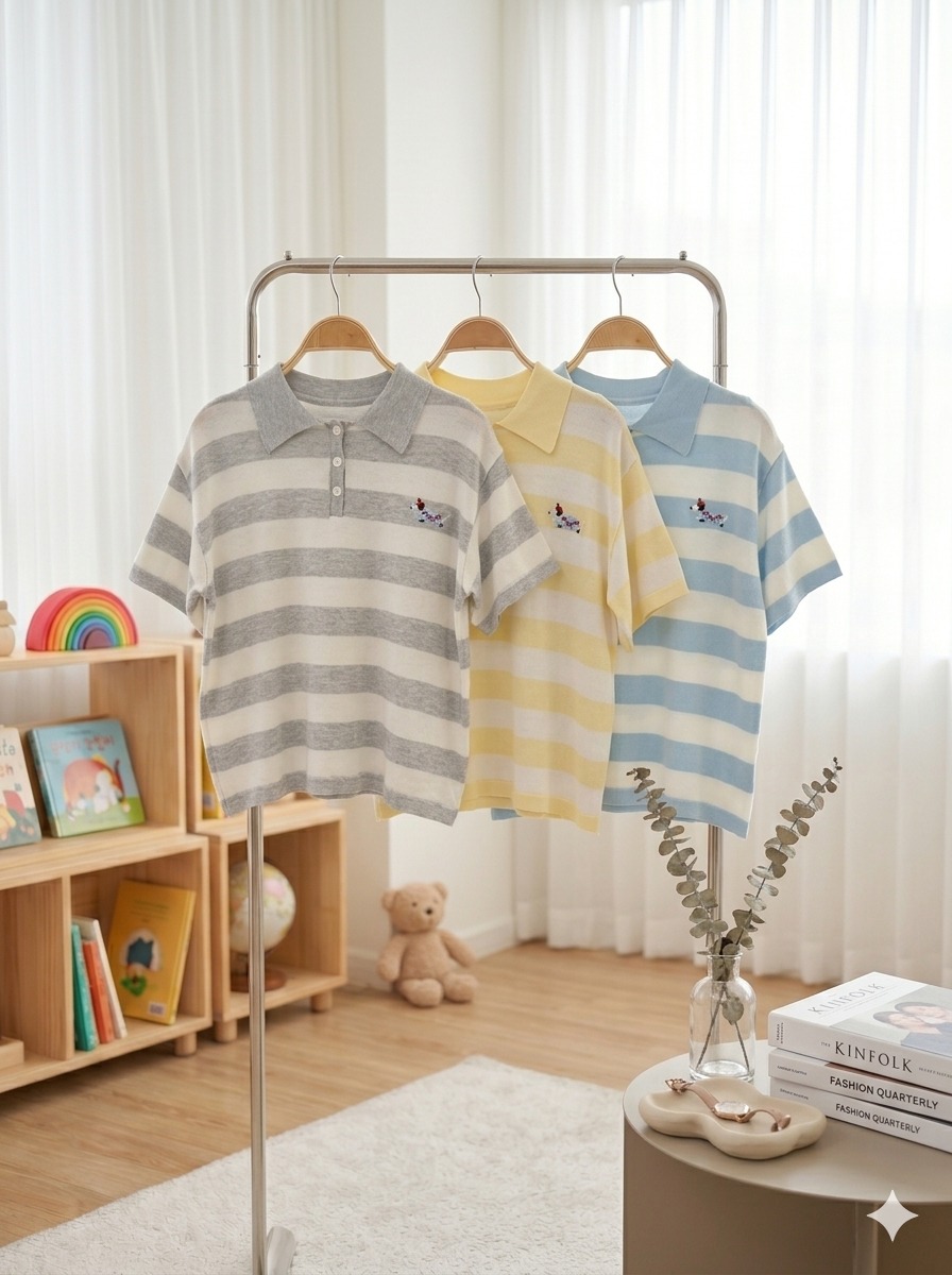 Atasan Onesize Knit Stripes 3 Warna