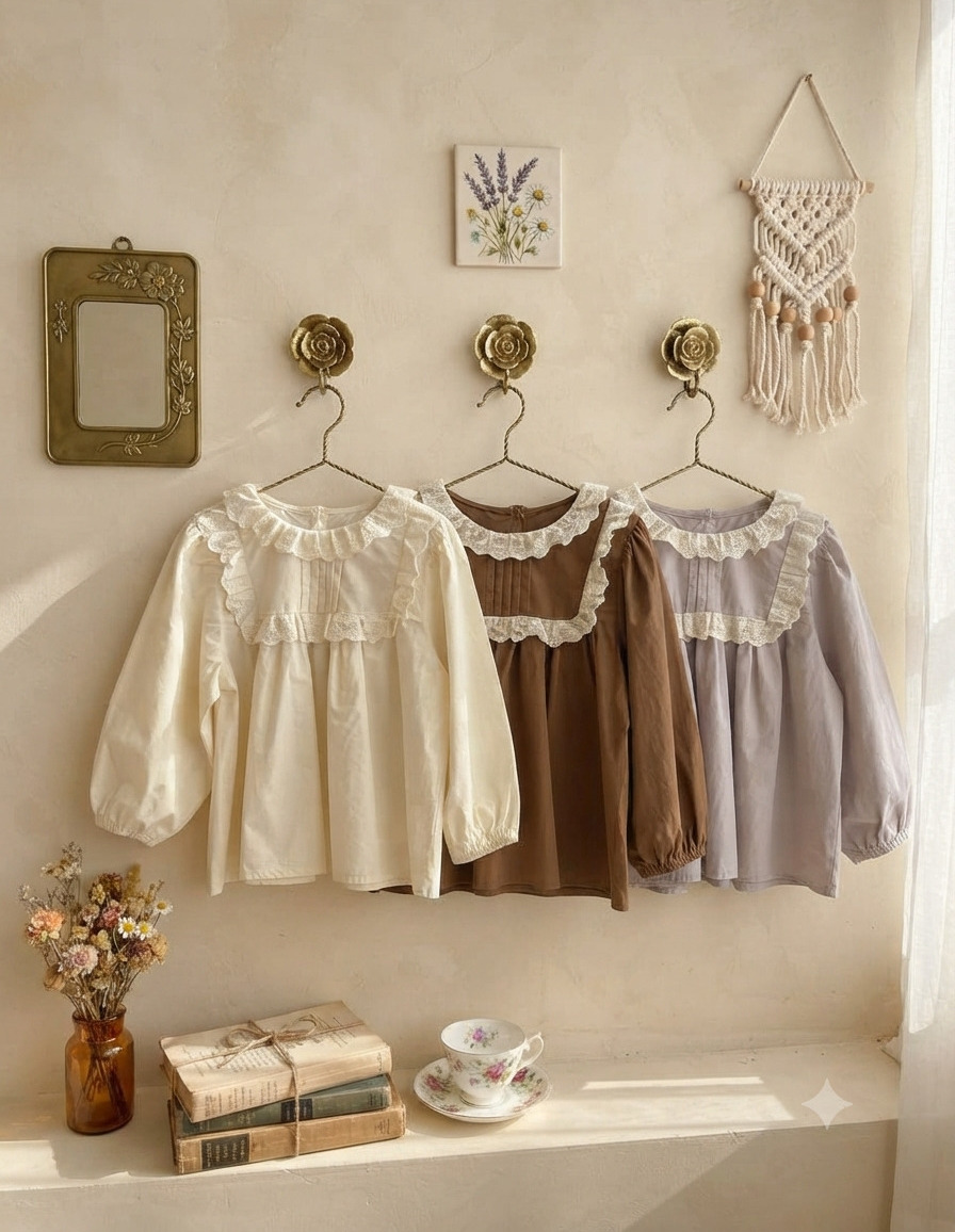 Atasan 2-6 Tahun Blouse Lace Square 3 Warna