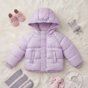 Jaket 3-18 Bulan Puffy Lilac