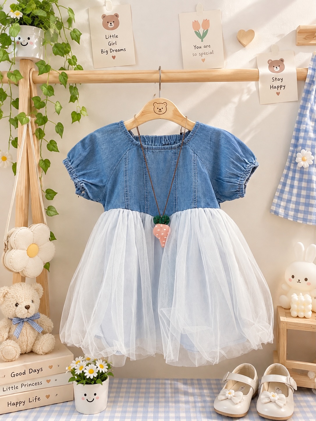 Dress 2-6 Tahun Denim Tille