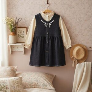 Dress 2-6 Tahun Blouse Dress Set Denim