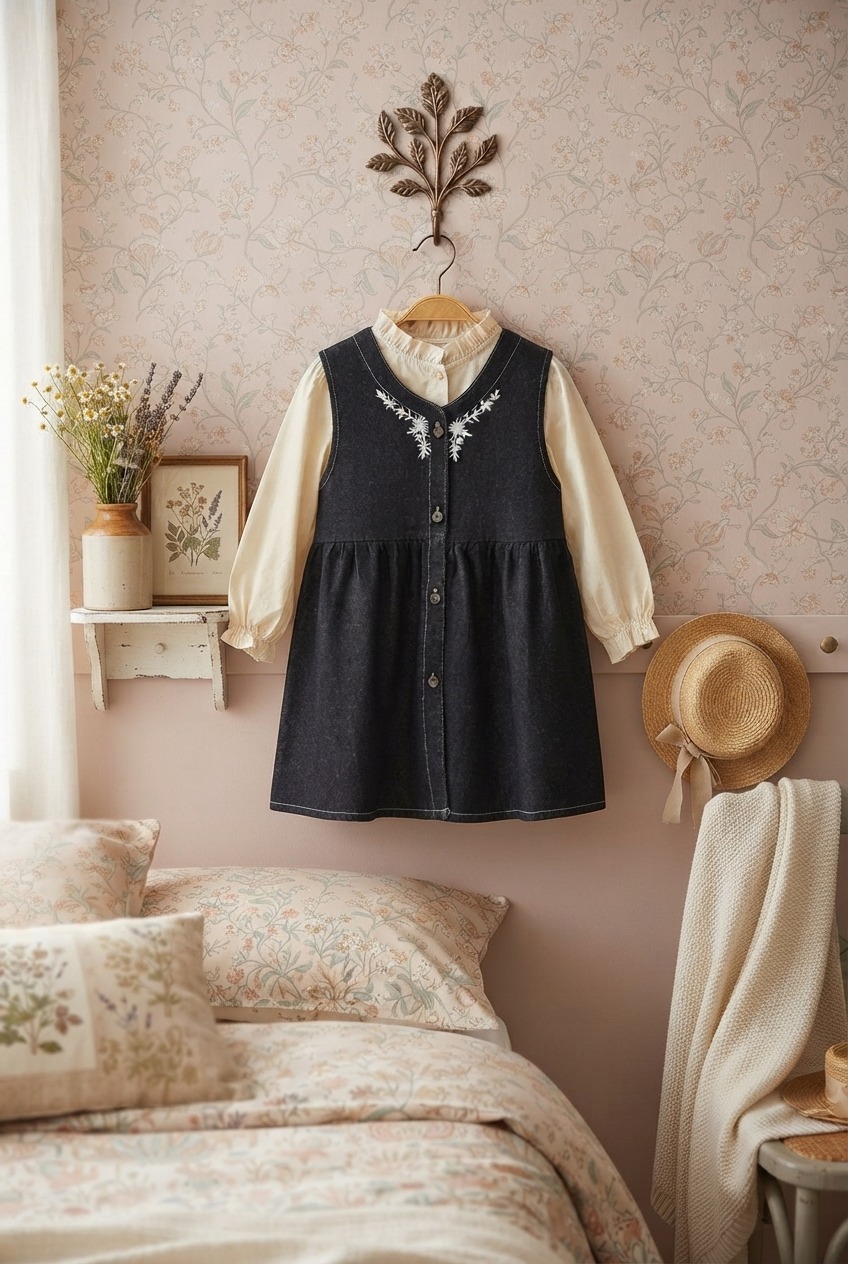 Dress 2-6 Tahun Blouse Dress Set Denim