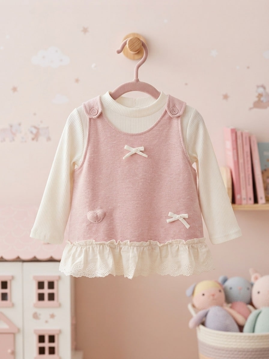 Atasan 2-6 Tahun Set Tshirt + Blouse Pink Pita